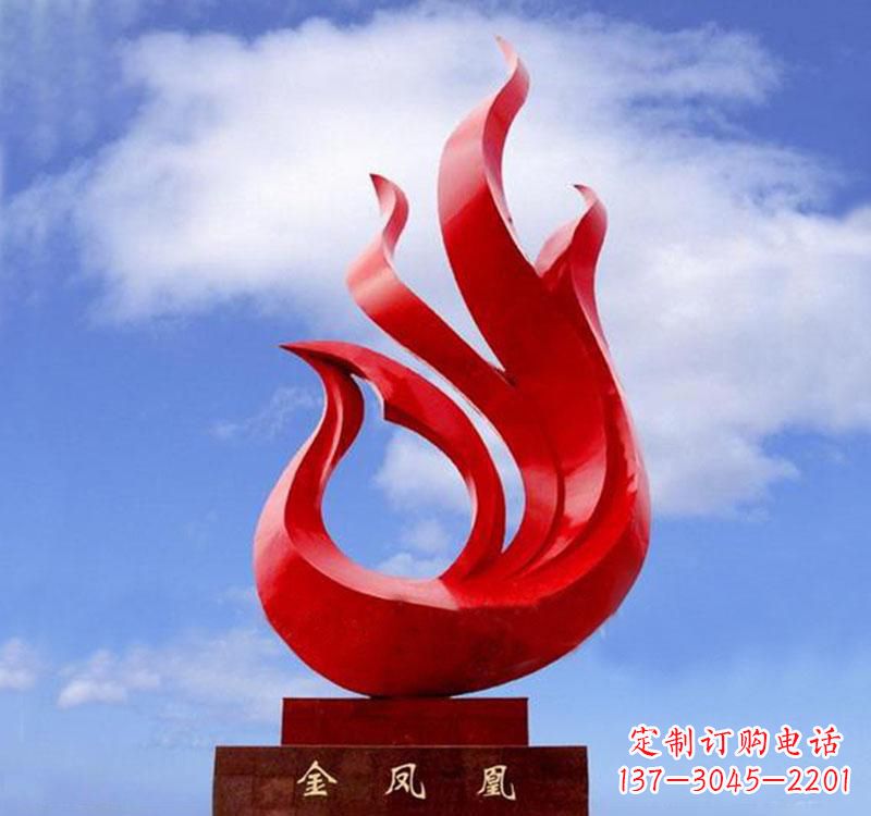 重庆不锈钢凤凰雕塑——精致灵动的艺术品