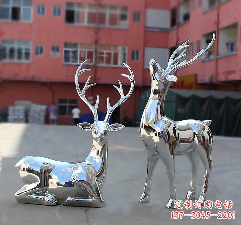 重庆不锈钢仿真梅花鹿雕塑——精致美观