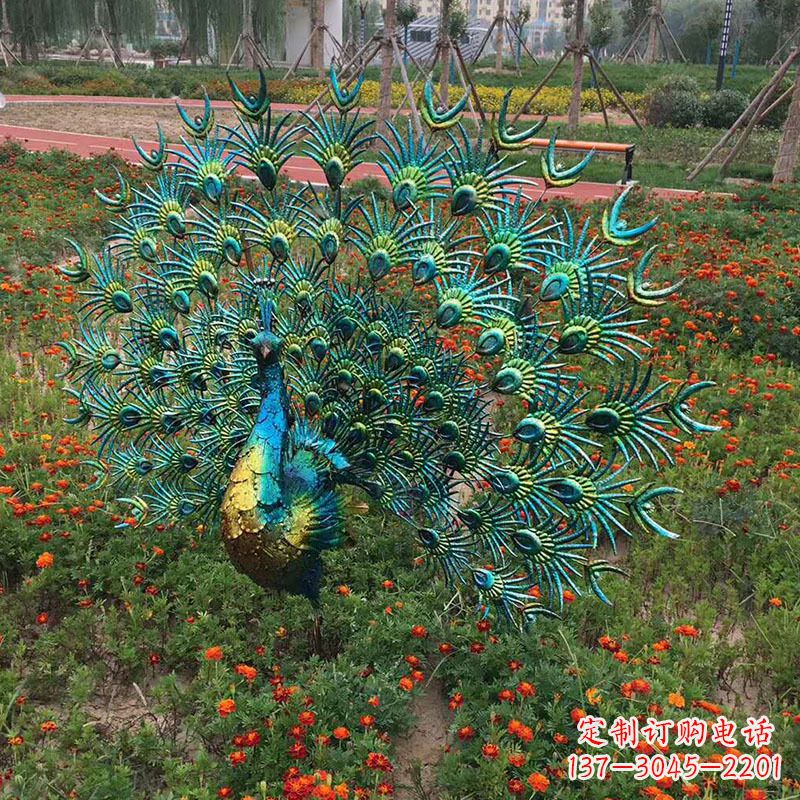 重庆不锈钢仿真孔雀雕塑传承精美绝伦