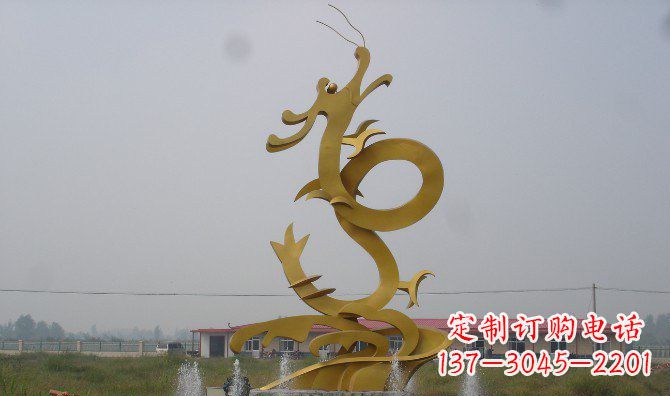 重庆不锈钢飞龙雕塑精美传承中华文化