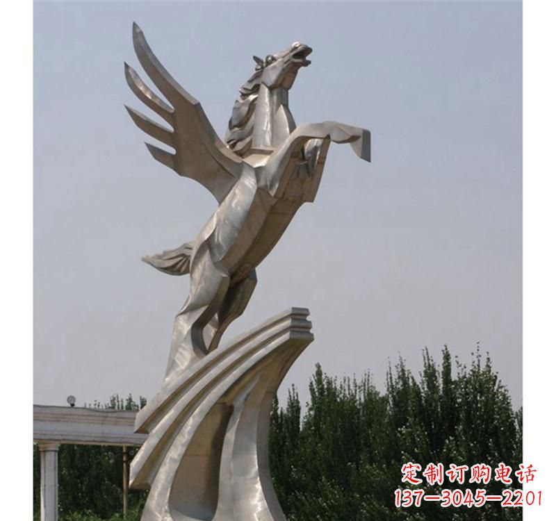 重庆不锈钢飞马雕塑