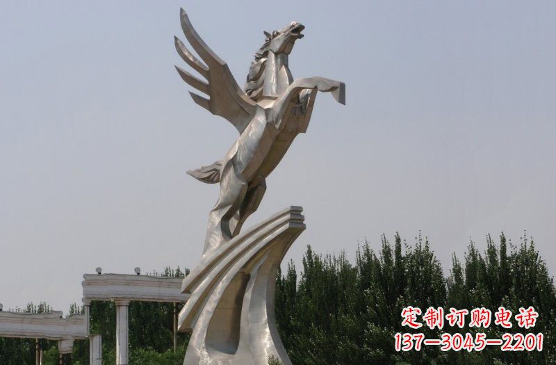 重庆不锈钢飞马雕塑222