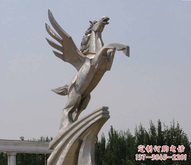 重庆不锈钢飞马公园雕塑