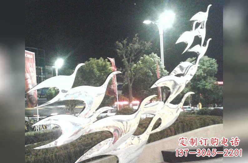 重庆不锈钢大雁雕塑一种高雅的艺术美学