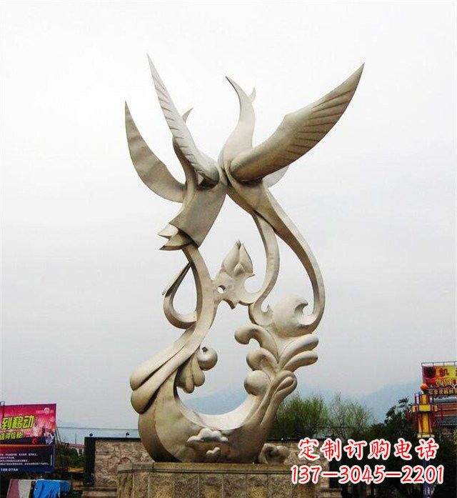 重庆不锈钢凤凰雕塑传承古代美学