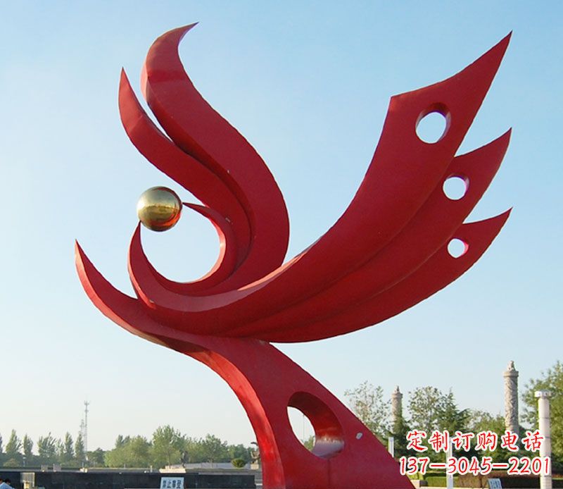 重庆不锈钢凤凰雕塑——传承千百年传统文化