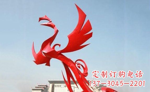 重庆不锈钢凤凰展翅雕塑