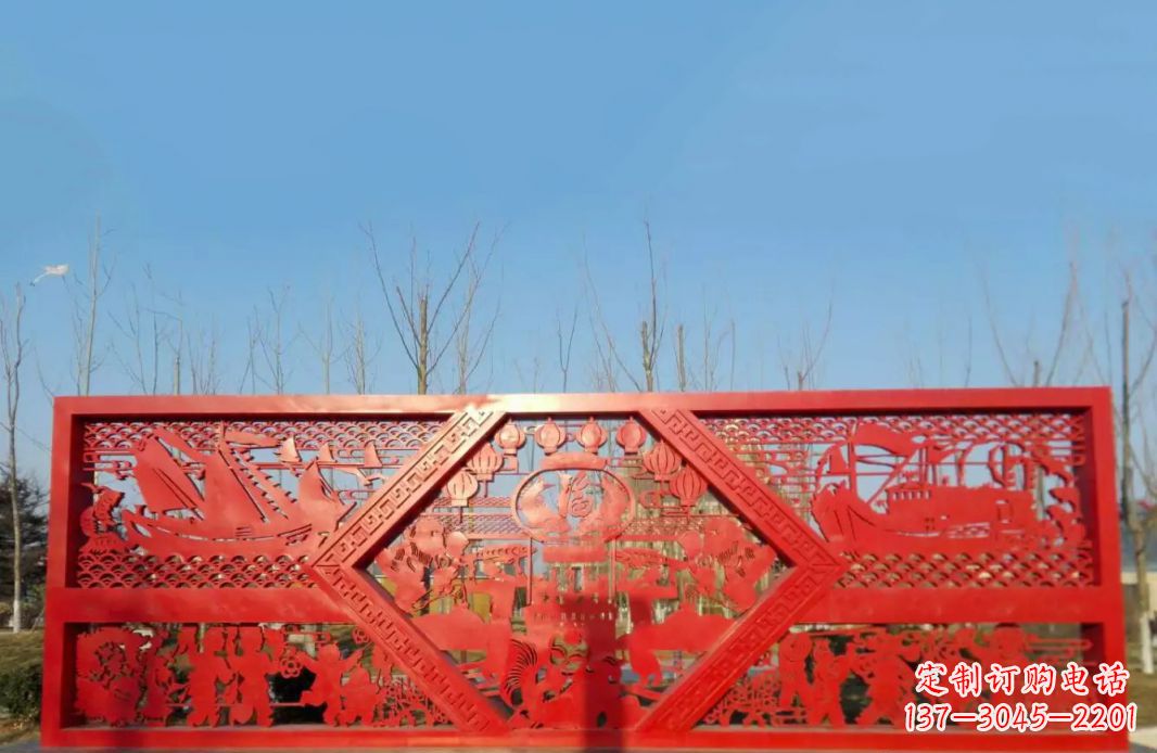 重庆不锈钢福字雕塑——点亮广场景观