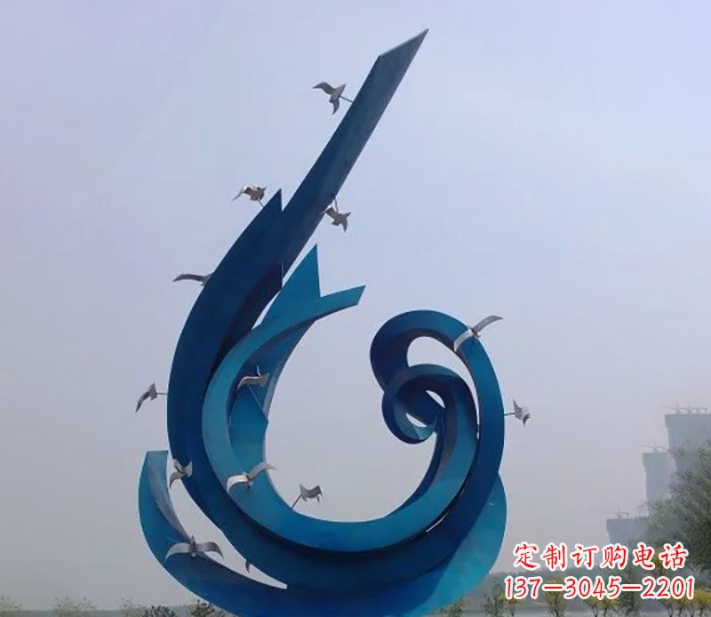 重庆不锈钢鸽子雕塑 (2)
