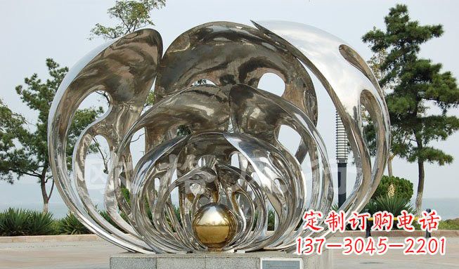 重庆不锈钢贝壳珍珠雕塑艺术的融合