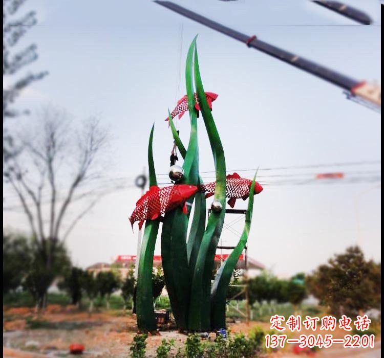 重庆不锈钢鲤鱼雕塑美轮美奂的艺术之作