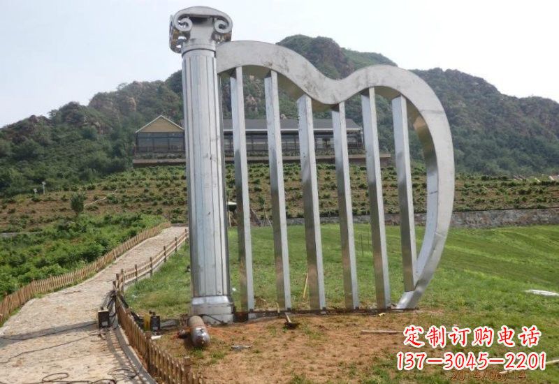 重庆不锈钢竖琴雕塑一曲轻柔的旋律