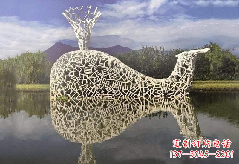 重庆不锈钢鲸鱼雕塑令人惊叹的艺术之作
