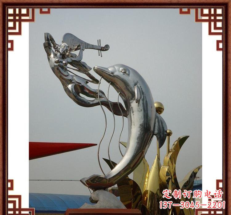 重庆不锈钢海豚雕塑——美丽的海洋艺术
