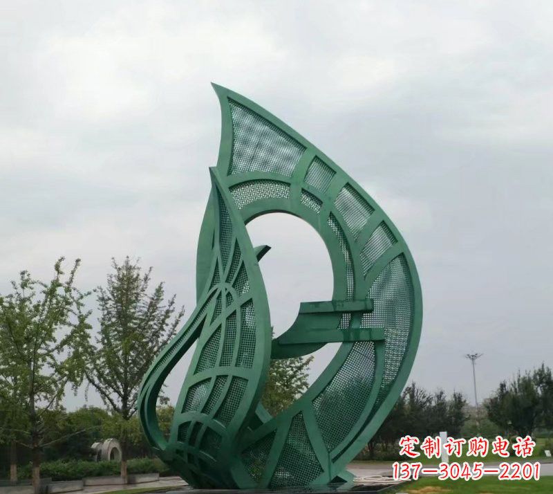 重庆不锈钢大型镂空树叶雕塑精美绝伦