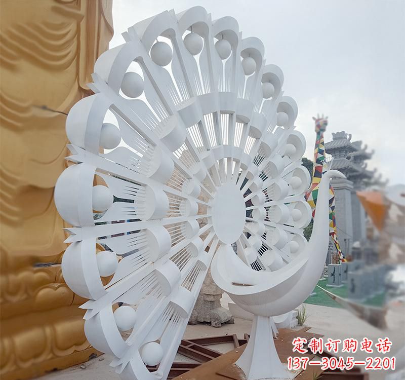 重庆不锈钢孔雀雕塑美丽的艺术品