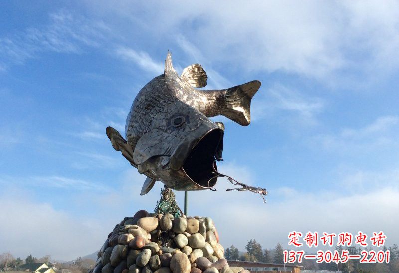 重庆不锈钢鲤鱼雕塑
