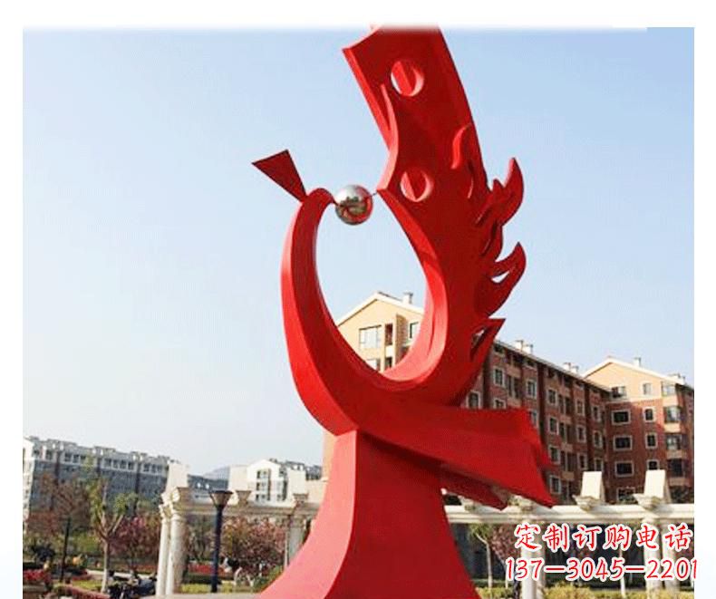 重庆不锈钢凤凰雕塑——象征着新生