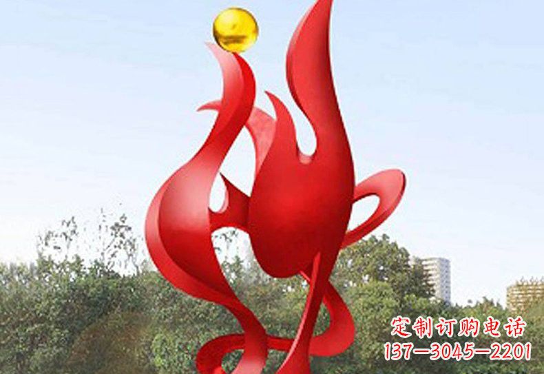 重庆不锈钢凤凰雕塑——象征着古代神兽的传奇