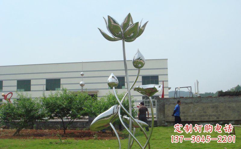 重庆不锈钢荷花雕塑