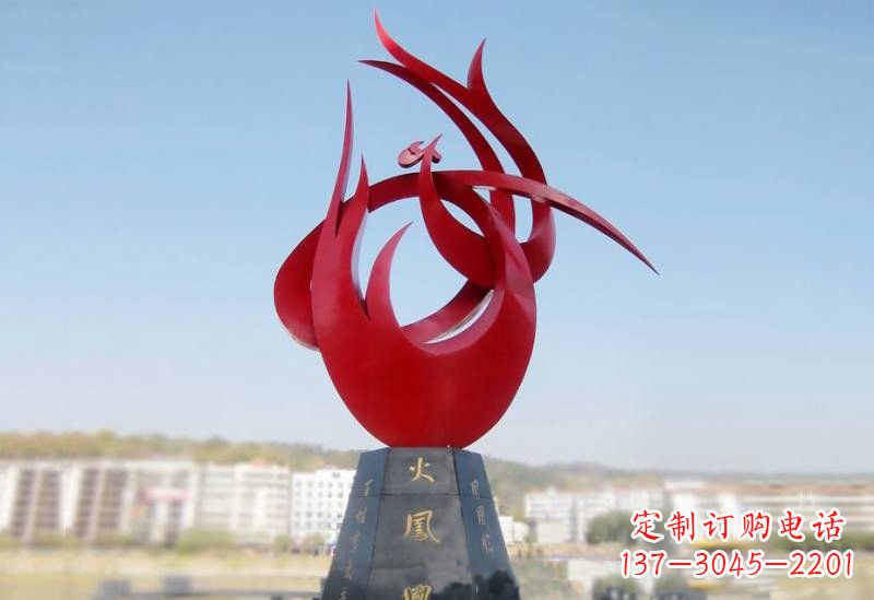 重庆凤凰雕塑——点缀不锈钢公园