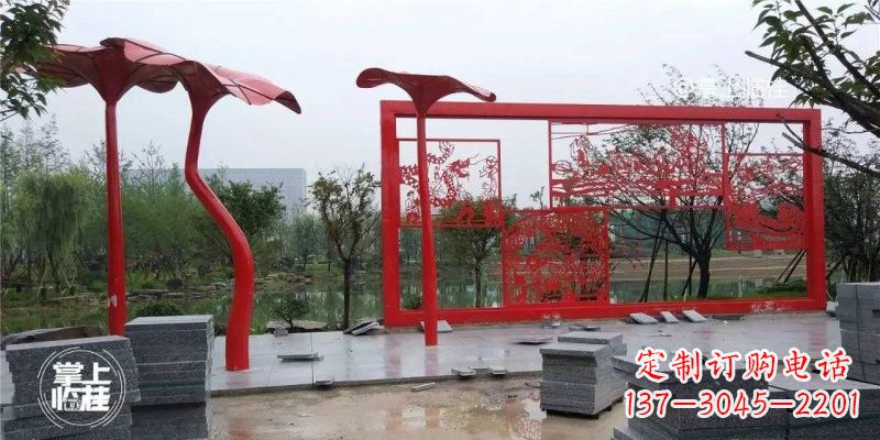 重庆不锈钢剪纸龙凤雕塑精美雕刻传承古老文化