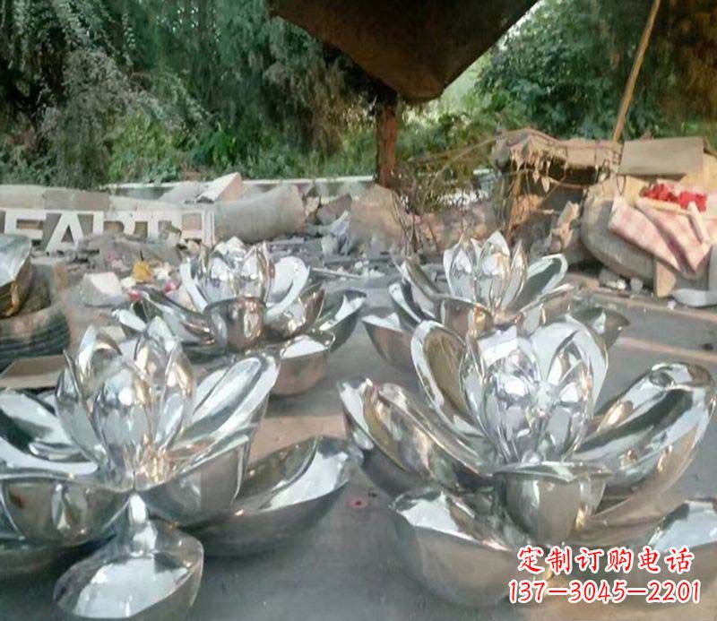 重庆不锈钢荷花雕塑给公园带来灿烂美景