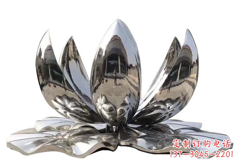 重庆不锈钢公园镜面莲花雕塑光彩夺目