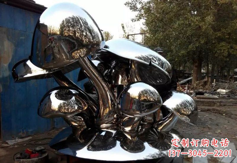 重庆不锈钢公园蘑菇雕塑