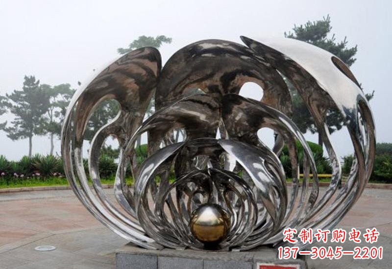 重庆不锈钢贝壳雕塑海洋风情的精美礼赞