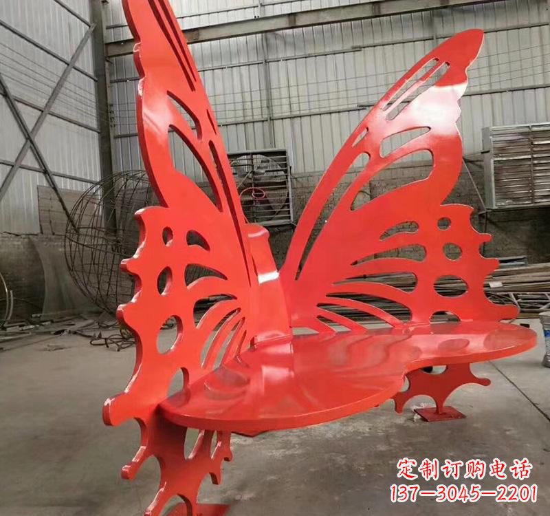 重庆不锈钢蝴蝶座椅雕塑美丽的艺术作品