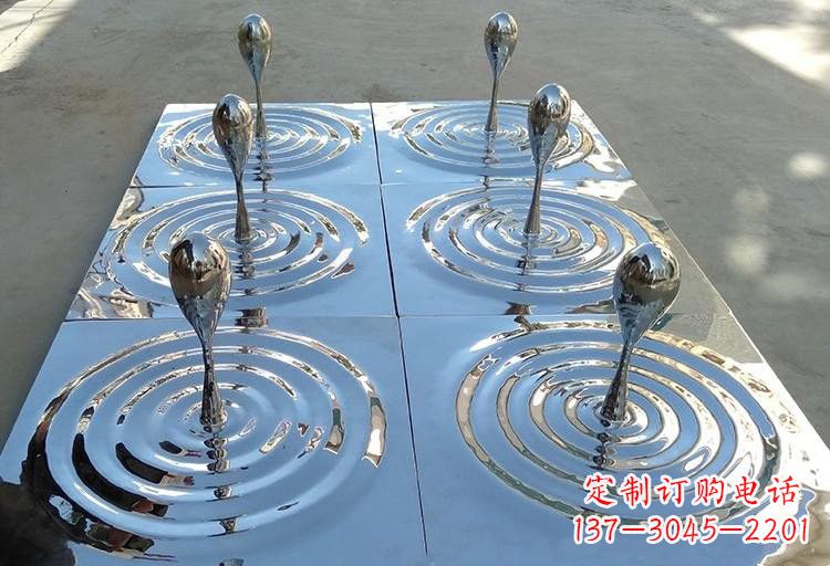 重庆不锈钢水滴雕塑激发自然之美