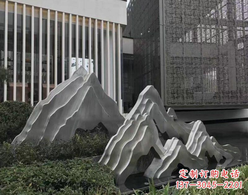 重庆不锈钢公园小区精美的假山雕塑