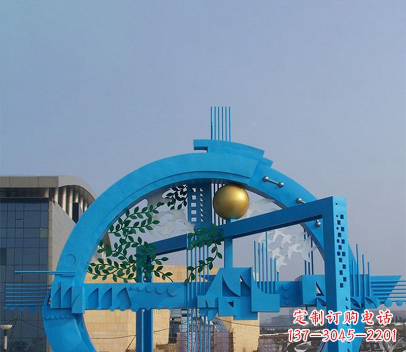 重庆不锈钢拱桥雕塑美丽的艺术品