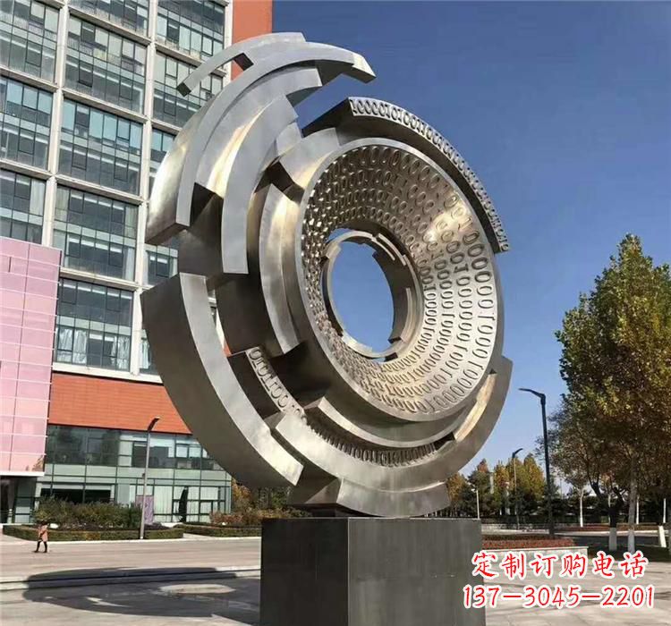 重庆不锈钢齿轮雕塑流动的美丽