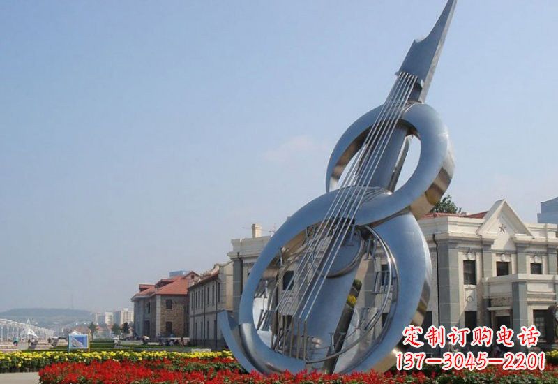 重庆不锈钢大提琴雕塑