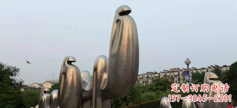 重庆不锈钢广场抽象骆驼景观雕塑