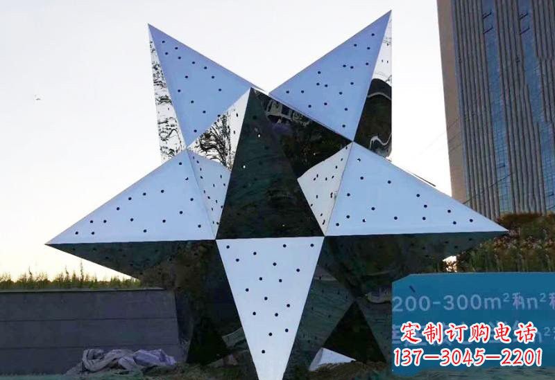 重庆不锈钢五角星雕塑精致的艺术品