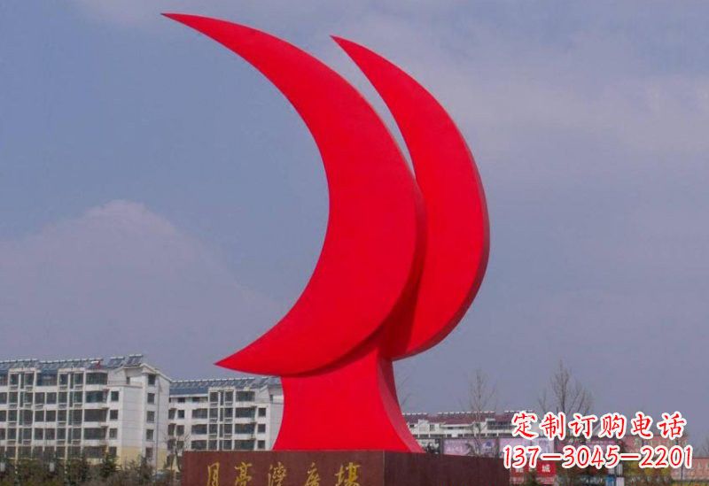 重庆精美的不锈钢月亮雕塑