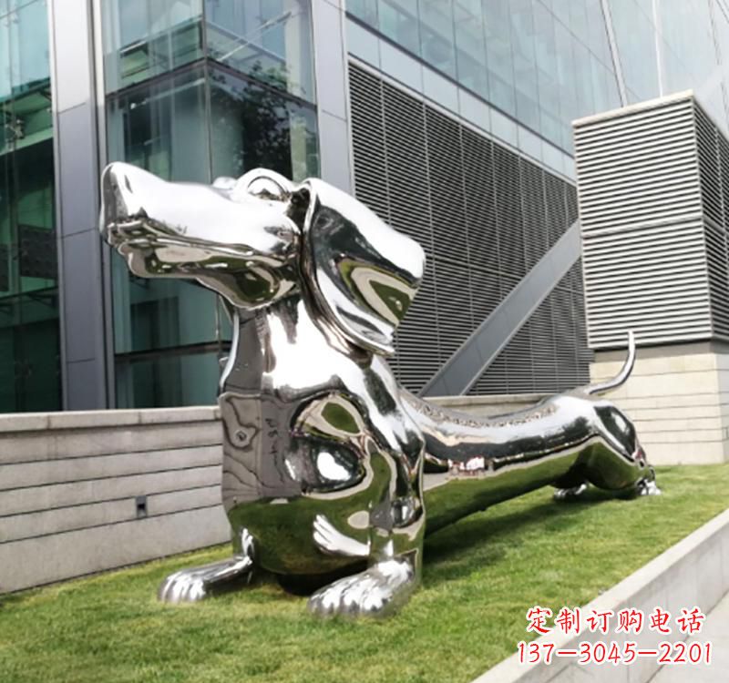 重庆不锈钢动物雕塑——狗