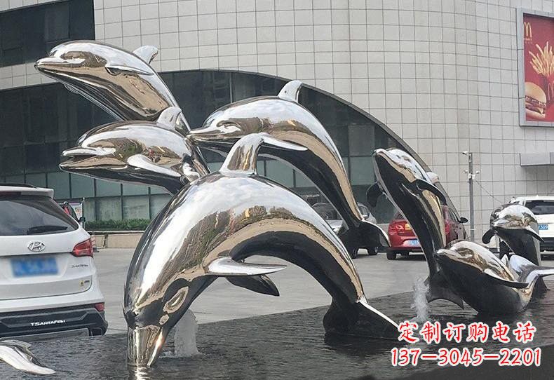 重庆不锈钢海豚雕塑——精美绝伦