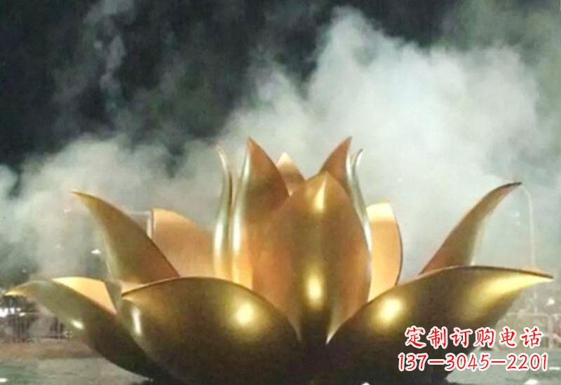 重庆不锈钢莲花喷泉雕塑——让美景更加精彩