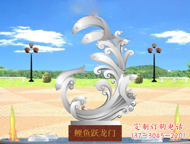 重庆不锈钢广场上的龙雕塑