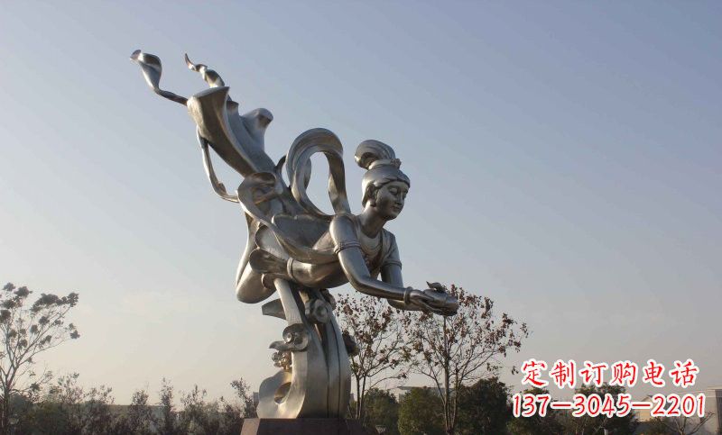 重庆不锈钢蟠桃仙女雕塑美丽的传说