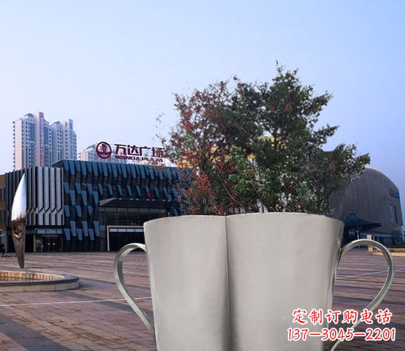 重庆不锈钢花盆雕塑带来精致的艺术感受