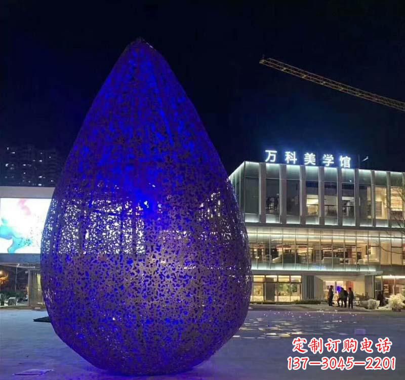 重庆不锈钢水滴雕塑-自然之美