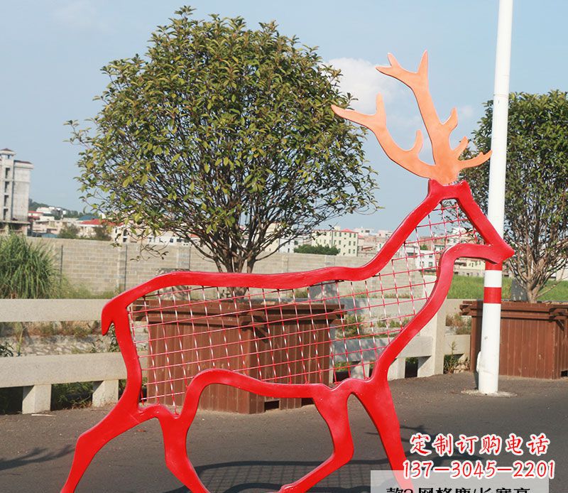 重庆不锈钢动物雕塑——鹿