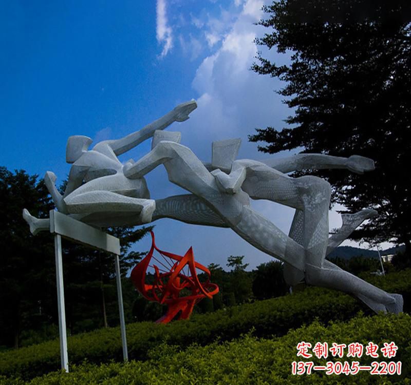 重庆不锈钢中的运动员雕塑