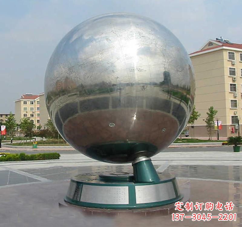 重庆不锈钢地球雕塑现代艺术的精美结合