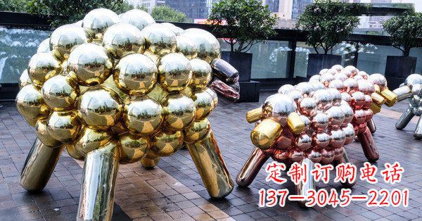重庆不锈钢动物雕塑肖恩的小羊